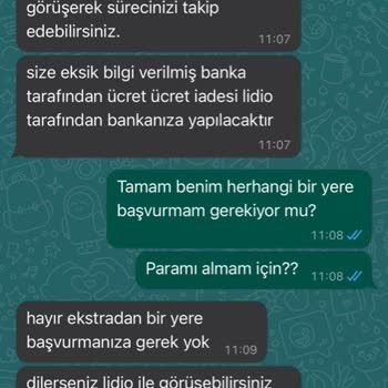 Lidio Dan Ücret İadesi Bekliyorum.