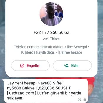 Usdtzad.com WhatsApp Şikayet Bildiri