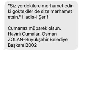 Denizli Büyükşehir Belediyesi'nden Mesajı Almak İstemiyorum
