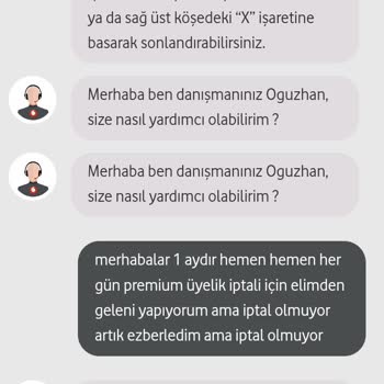Vodafone Üyelik İptali Olmuyor