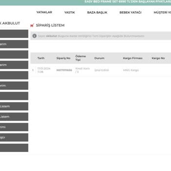 Nubi Sleep Nubi Yatak Teslimat Yapmıyor