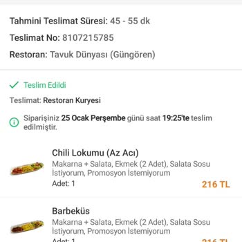 Tavuk Dünyası Yanlış Ve Tatsız Sipariş Deneyimi