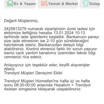 Trendyolmilla Alışveriş İadesinde Yaşanan Para İade Süreci Sorunları