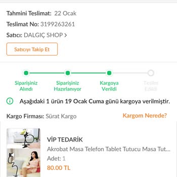 Sürat Kargo Paketim Yok Ve İlgisizler
