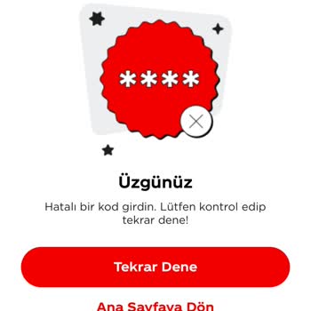 Daha Daha Uygulaması Kodu Kabul Etmiyor