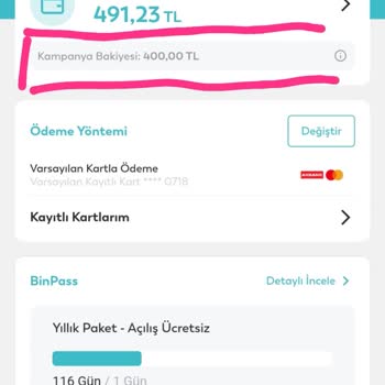 BinBin Harcamaları Kampanya Bakiyesi Yerine Asıl Paradan Alıyor