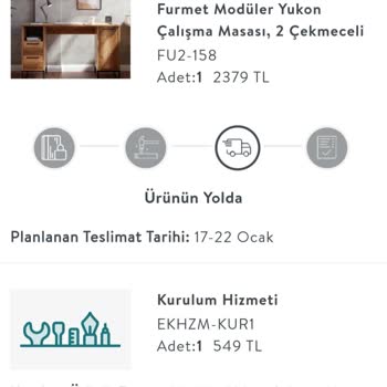 Vivense Çalışma Masası İçin Montaja Gelmiyor