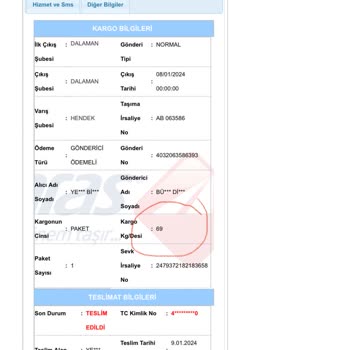 Aras Kargo Dalaman Şubesi Yapmış Olduğu Karışıklığı Düzeltmiyor