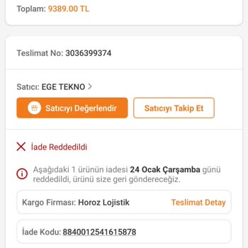 Trendyol İle Satıcı Firma İade Sorun