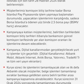 Akbank Bıst Hisse Senedi Sıfır Komisyon Kampanyasını Uygulamıyor
