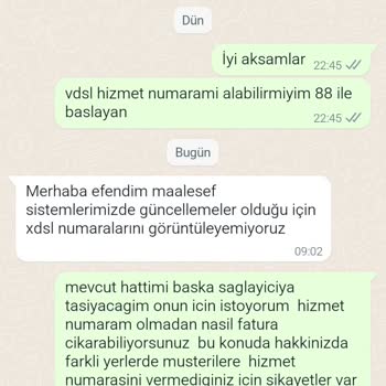 Turbonet Xdsl Hizmet Numaramı Vermiyor