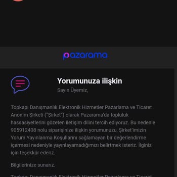 Pazarama Online Alışveriş Platformunda Ürün Yorumlarının Yayınlanmama Sorunu