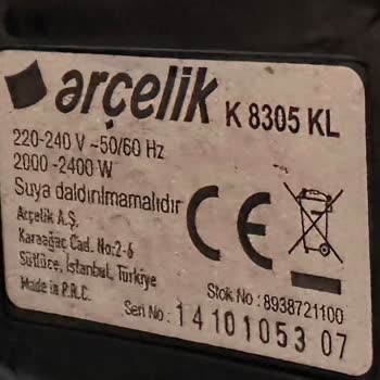 Arçelik Mudanya Servisi Faturamı Kaybetti