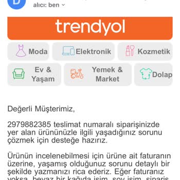 Trendyol Garantiye Cevap Vermeme Mağduriyeti
