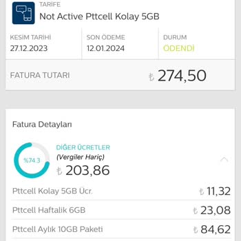 Pttcell Aktif Edilmeyen Tarife