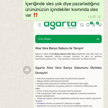 Agarta Bitkisel Kozmetik Agarta Kozmetik Yanlış İçerik Bilgisi