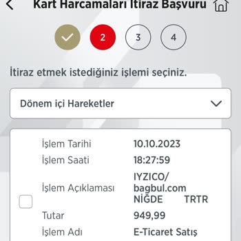 Ziraat Bankası Harcama İtirazını İade Etmiyor