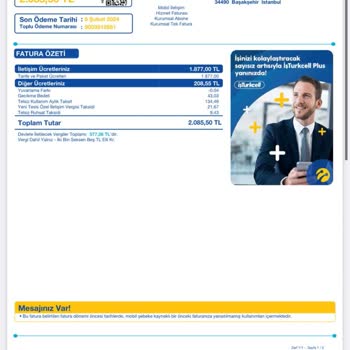 Turkcell Fazla Faturalandırma Yapıyor