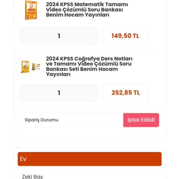 YKMkitap Param İade Edilmedi