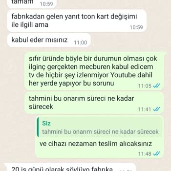 Onvo TV Fabrikasyon Arızalı Çıkması