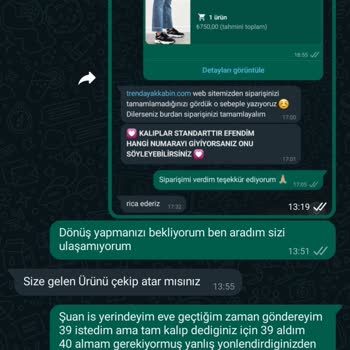 Trendayakkabin.com Ürün Değişiminde Yaşanan Sorunlar