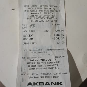 Özel Uncalı Meydan Hastanesi Uncalı Meydan Hastanesi Acil Ücreti