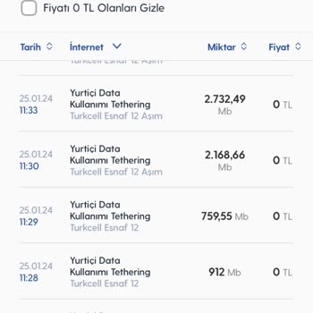 Turkcell Kullanmadan Biten İnternet Sorunu