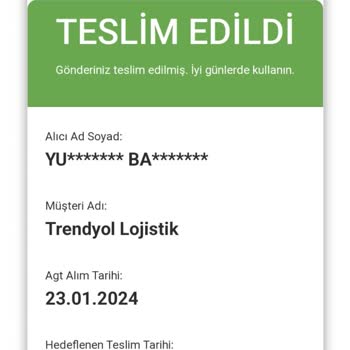AGT Kurye (aynigunteslim.com) Ürün Teslim Edilmedi, Mağduriyet Var!