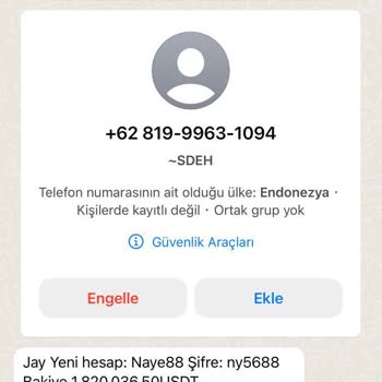 Usdtzad.com WhatsApp Üzerinden Gelen Şüpheli Mesaj
