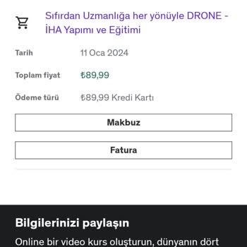 Udemy Kurs İadesi Yapılmadı