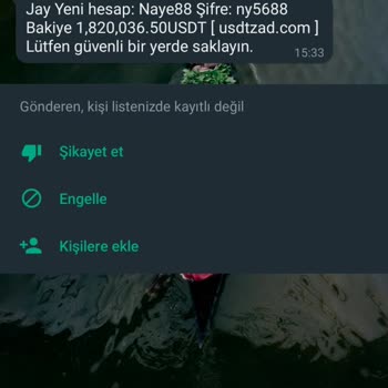 WhatsApp'tan Usdtzad.com Mesajları Geliyor