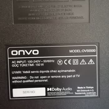 Media Markt Aldığım Onvo Marka Televizyon Bozuk, Eksik Firma İlgisiz