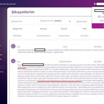 Digiturk Cayma Hakkı Kullanımında İade Sorunu