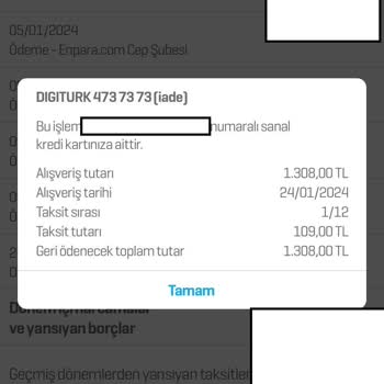 Digiturk Cayma Hakkı Kullanımında İade Sorunu