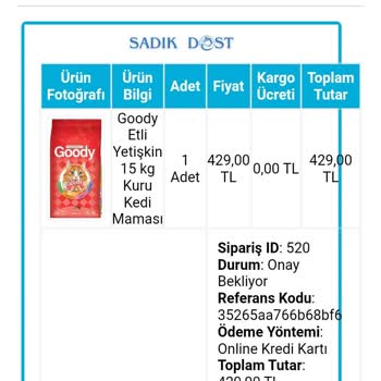 SadıkDost (sadikdost.com) Sipariş Yapılmadı