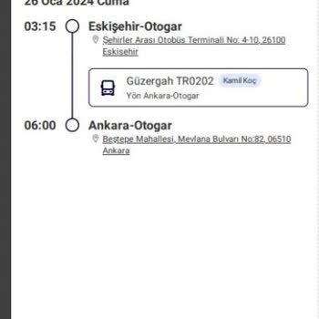 Kamil Koç Otobüs Bileti Saat Bilgisinde Yaşanan Karışıklık