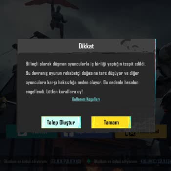PUBG (Pubgmobile.com) Engellenme Sebebi Ve Hesap Kurtarma Talebi