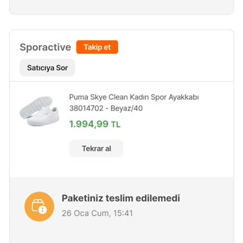 Hepsiburada Paket Teslim Edilemedi