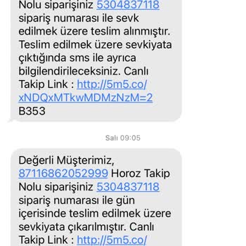 Horoz Lojistik Beni Aramadan Ürünümü Geri Gönderiyor