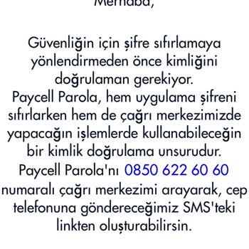 Paycell Şifre Yenileme İşitme Engelli