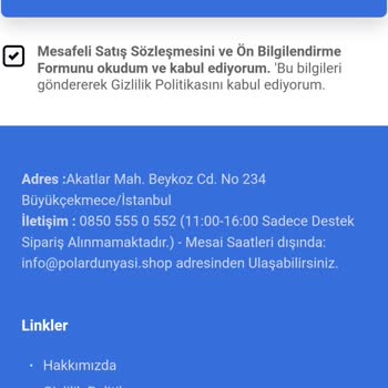 Polardunyasi.shop Şikayet