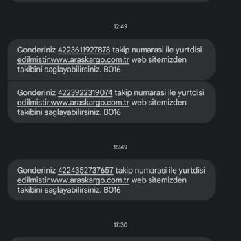 Aras Kargo Gereksiz Mesaj Gönderimi