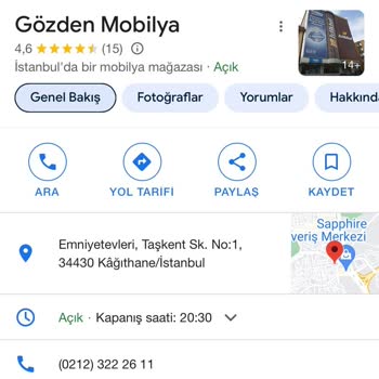 Gözden Mobilya Beko Emniyetevler