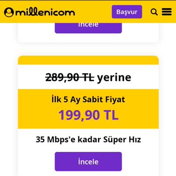 Millenicom Yüksek Fatura Ödetiyor.