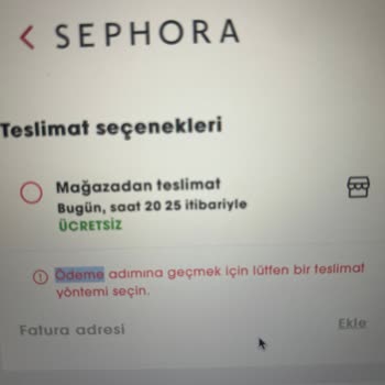 Sephora Teslimat Sorunu Yaşıyorum