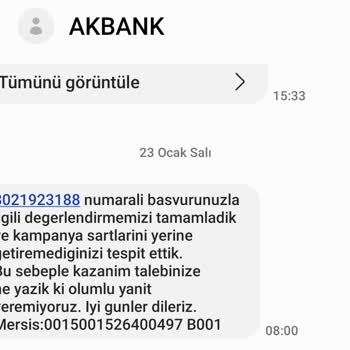 Akbank Nakit Avans Taahhüdünü Yerine Getirmiyor