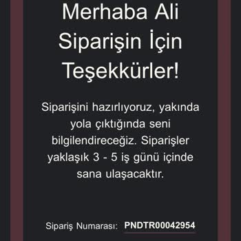 Pandora Mücevher Pandora Sipariş Sorunu