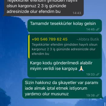 Abbra Butik Sipariş Mağduru Oldum