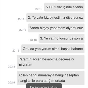 Sahabet İade İstiyorum Acilen