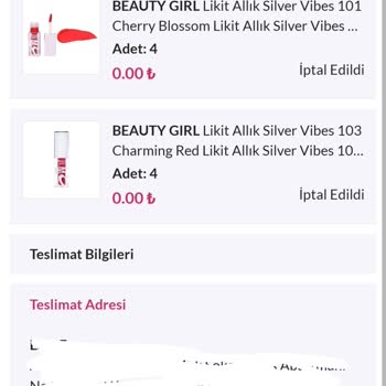 Eve Shop Sipariş İptali!